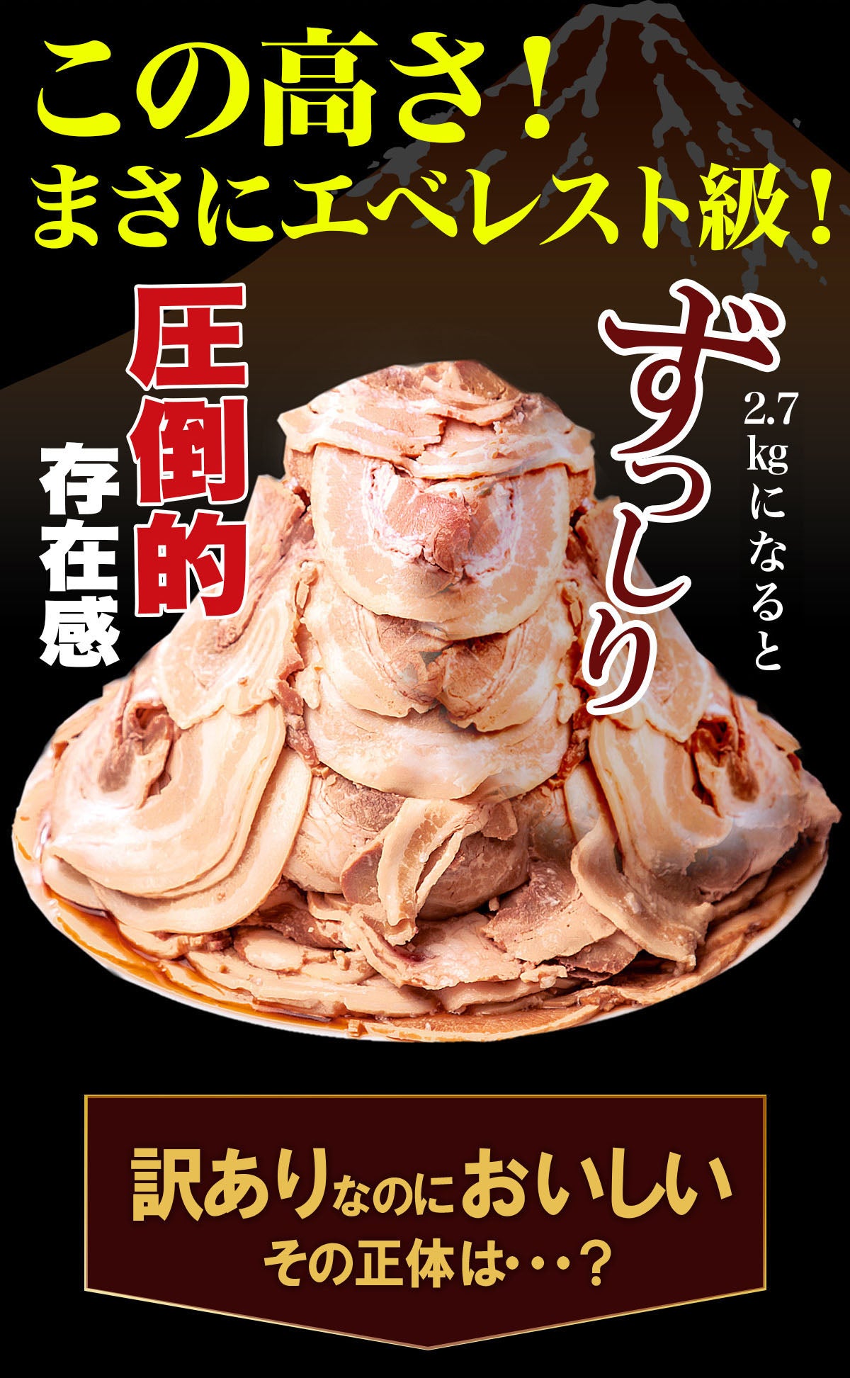 【訳あり】チャーシュー(切り落とし 450g×6パック) 総量2.7kg