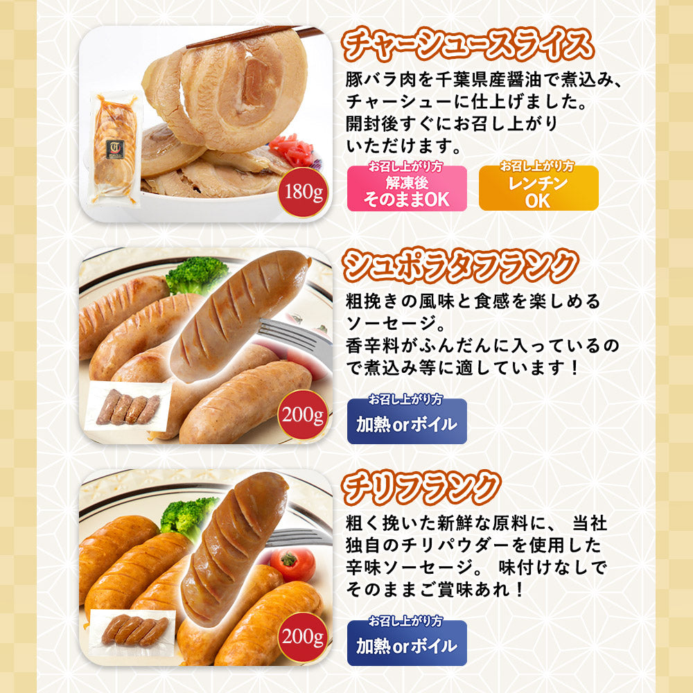 肉ガチャ！ 肉 セット 5種【肉屋の気まぐれセット】 (1番人気！2,500円で販売中のチャーシューブロック1本含む)