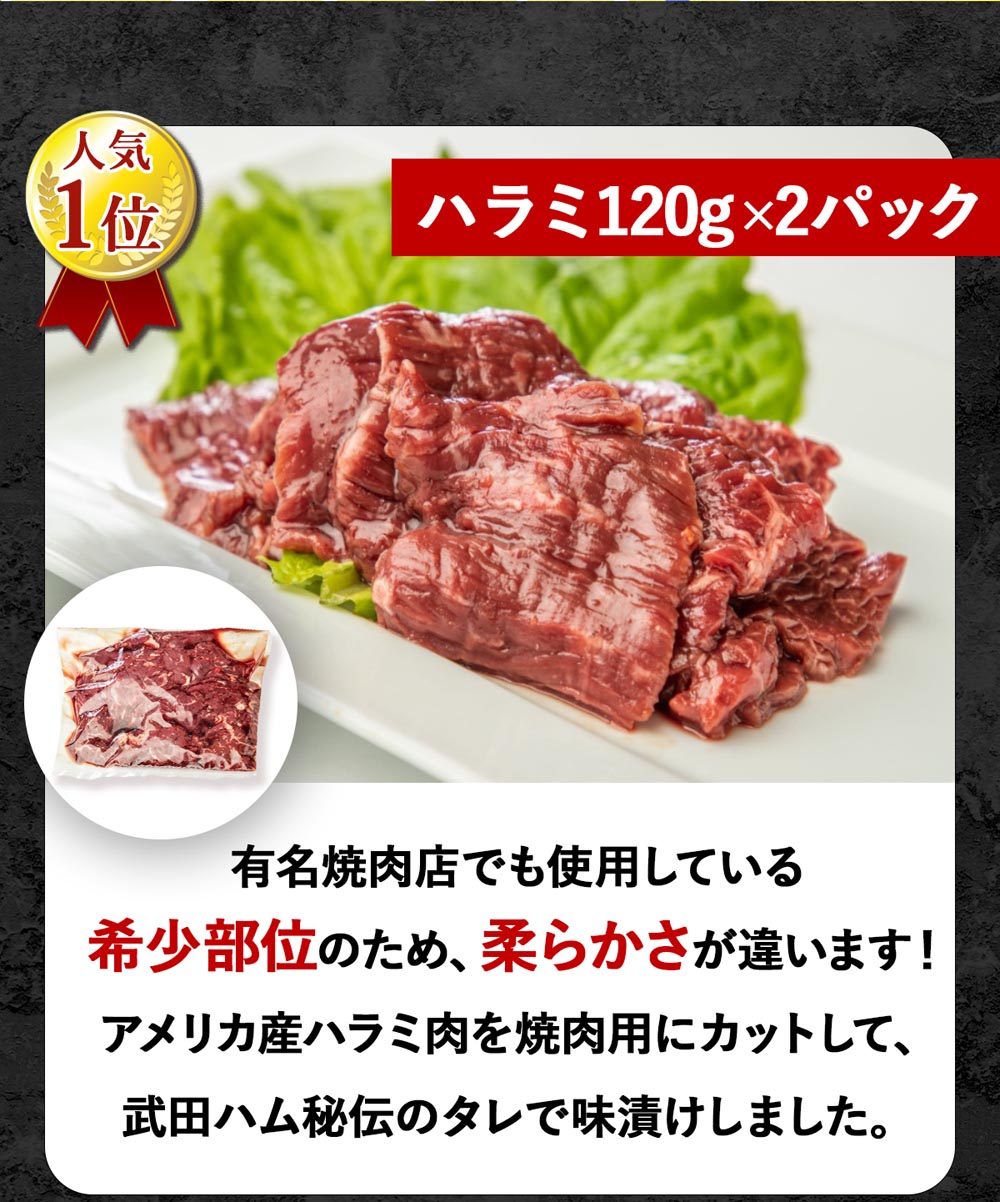 お試し 牛焼肉690gセット (120g×5パック)