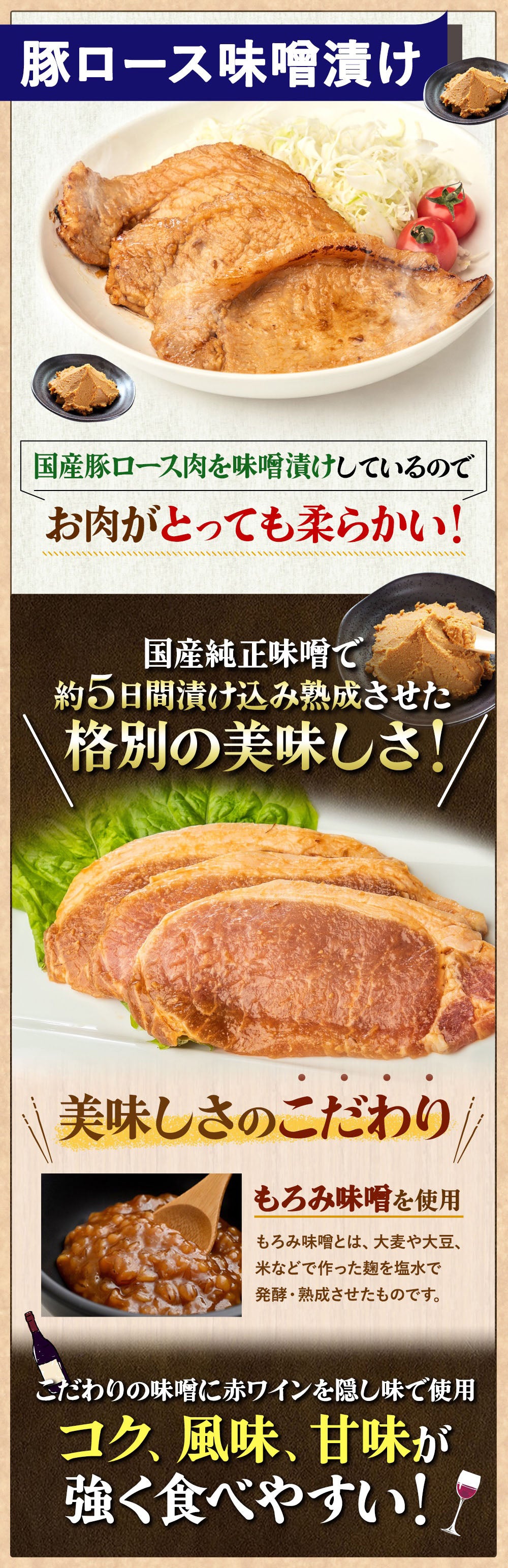 味付き 肉 国産 豚肉 3種 食べ比べ 【 生姜焼 ・ 豚ロース味噌漬け ・ トンテキ用豚ロース肉 】 セット（150g×6パック/12パック）