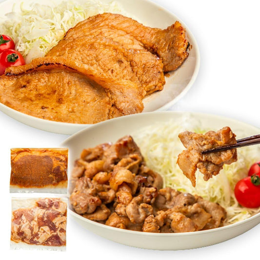 味付き 豚肉 よくばり 2.1kg 食べ比べ セット （ 豚ショウガ 、 豚ロース味噌漬け各150g×7パック ）